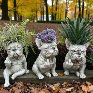 �羳Grumpy French Bulldog PlanterƢ�Ⱪ��ķ�����ţȮ����