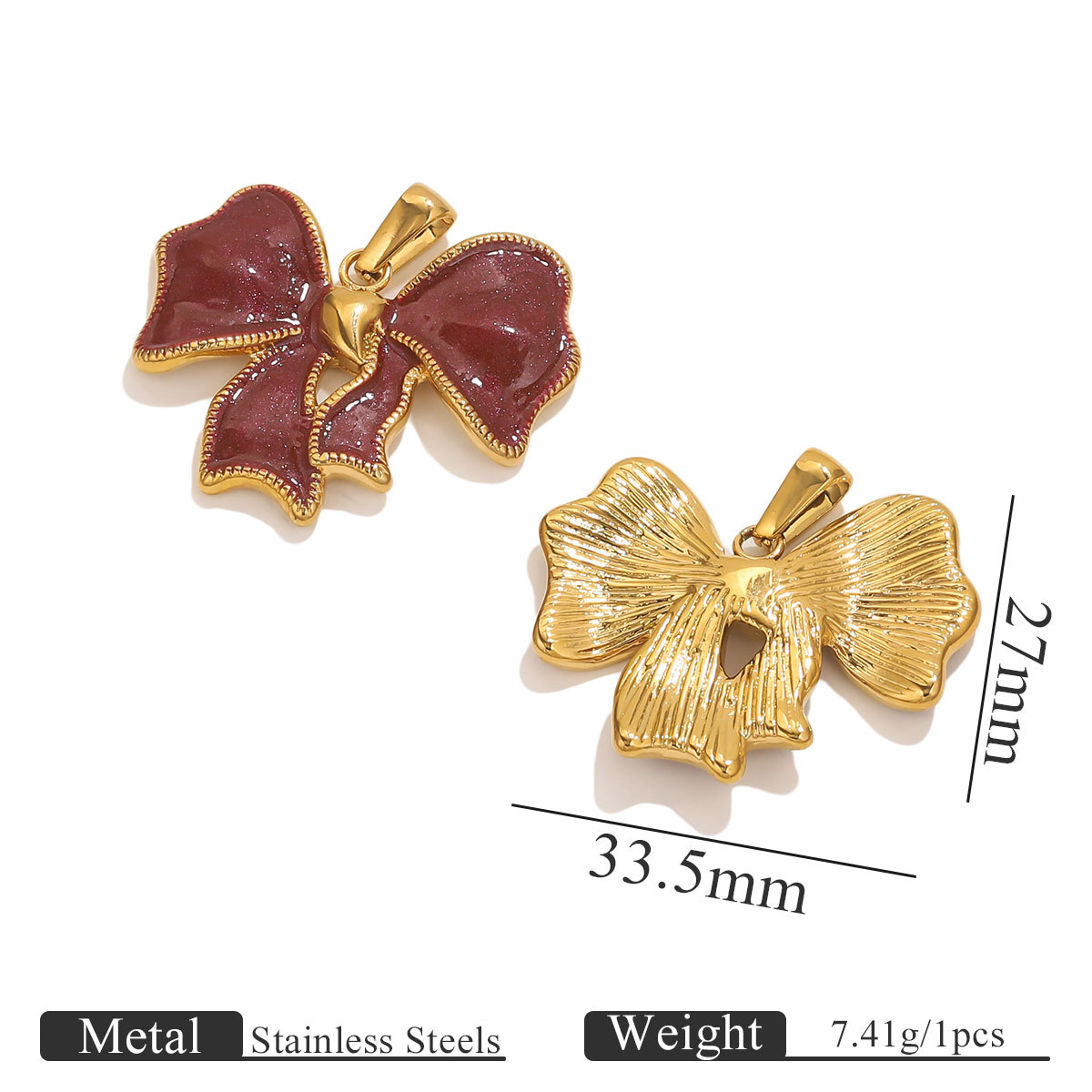 Acero inoxidable ins viento esmalte goteo de aceite multi-estilo colgante de color vacío preservación de color DIY collar joyas accesorios al por mayor