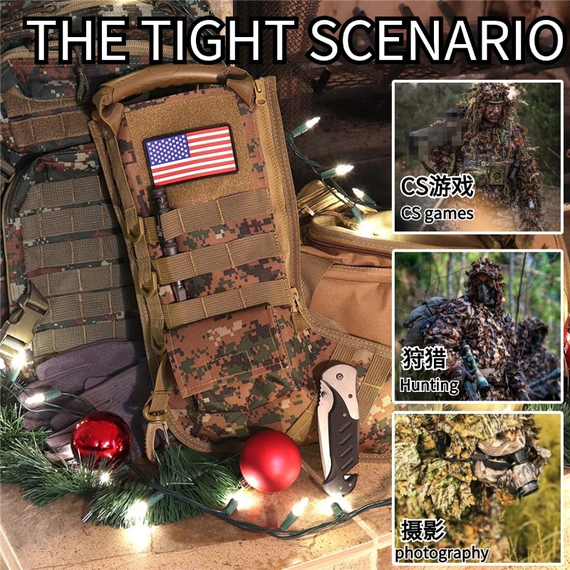 Bolsa de calcetines de Navidad tácticos de montaje MOLLE para exteriores