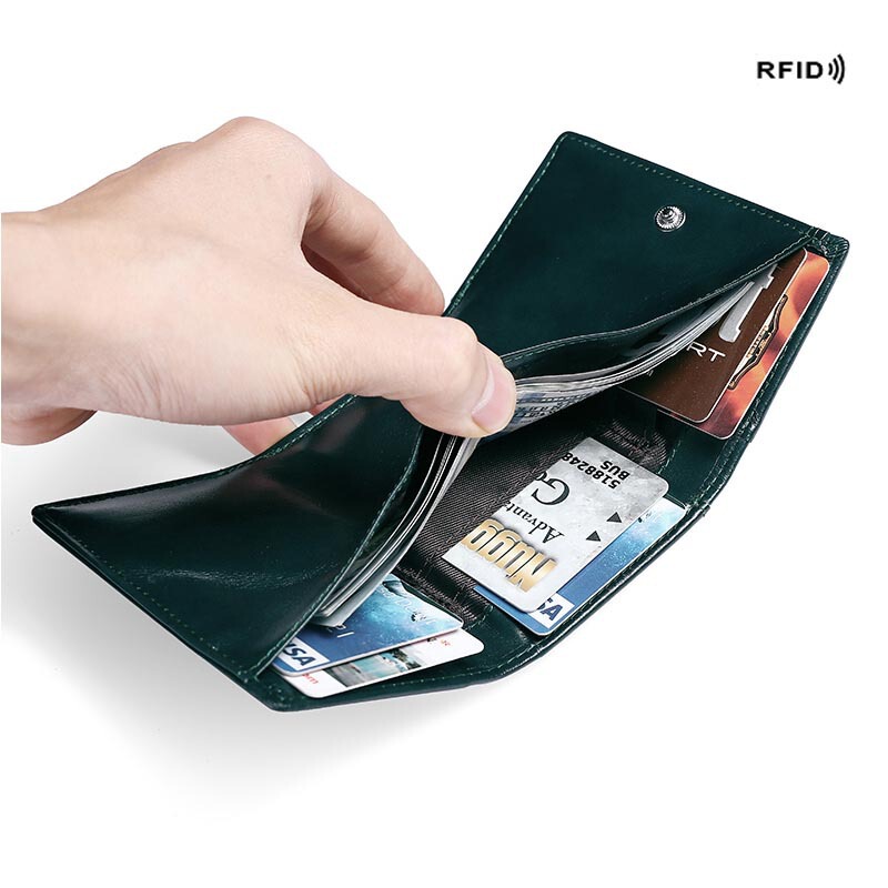 New Style Women's Genuine Leather Short Wallet 70% off with Clasp, Large Capacity Anti-Theft Card Holder, Coin Purse, and Banknote Clip