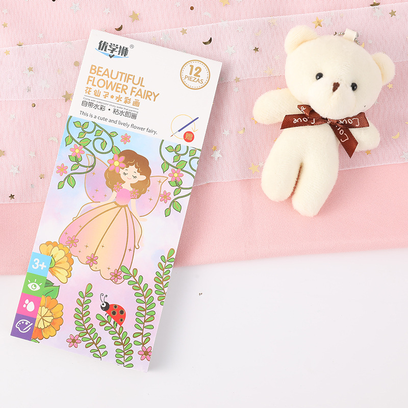12*7cm 수채화 그림 (꽃 요정)