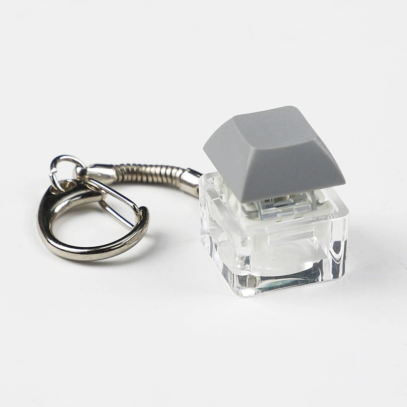tester: Acrylic single‑shaft keycap tester keychain, multi‑color, decompression mechanical switch tester