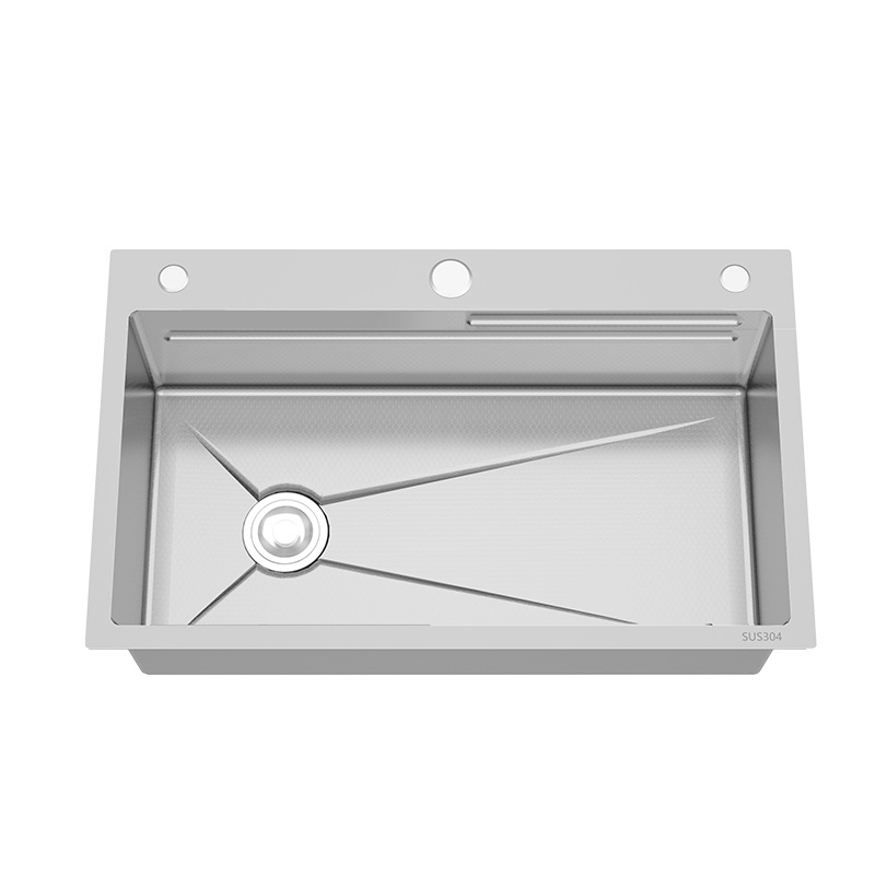 Gewei espesado panal sus304 acero inoxidable gran fregadero de un solo tanque doméstico estampado cocina lavabo de platos lavabo