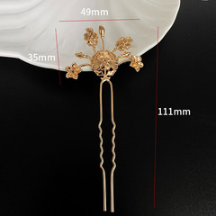 Zongxing Ancient Style New Pure Copper Hairpin Hanfu Court Hairpin Ancient Style Hair Crown DIY Headwear Hair Accessory Decorations