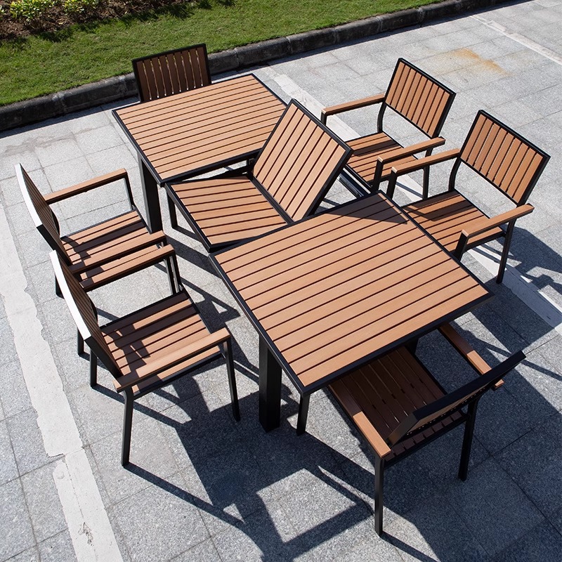 Mesa de estiramiento 150*90 para abrir 200*90 con seis sillas de madera de plástico