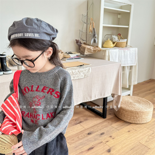 2024 children's clothing spring children's spring clothing Korean style sweater tops sweater boys and girls sweater 123566