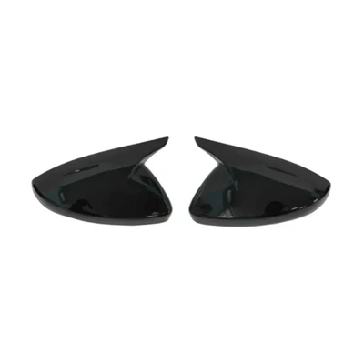 Suitable for 20-23 Peugeot 208 14-20 308 508 2008 horn rearview mirror cover (Other Automotive Exterior Supplies) - a-set-of-bright-black-horn-stickers-14-20-styles