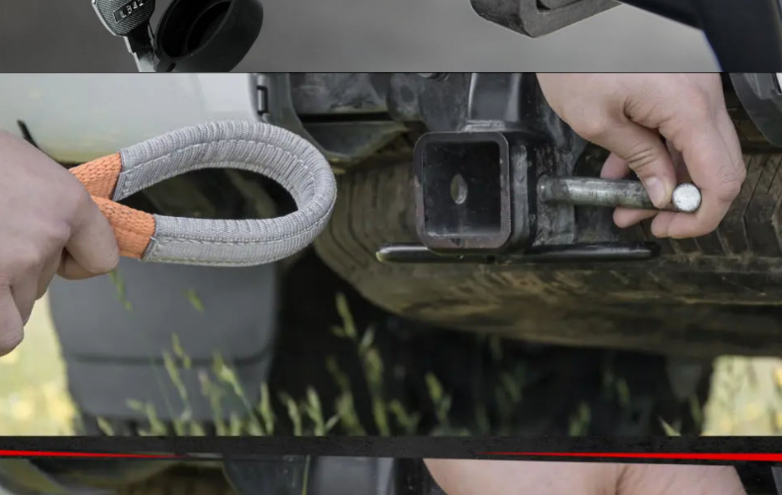 Off-road car American square latch lock rogue trailer bar arm hook ball connection fixed pin RV modification accessories