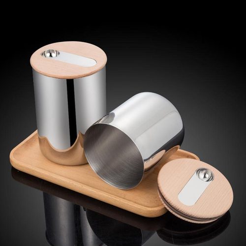 304 stainless steel sealed jar coffee bean storage jar dried fruit tea jar 1.0L 1.8L new product Amazon