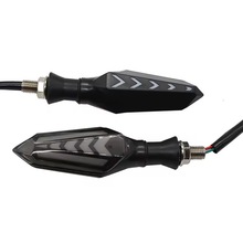 厂家自销摩托车LED流水转向灯12v双面流水箭头转向灯改装灯 通用