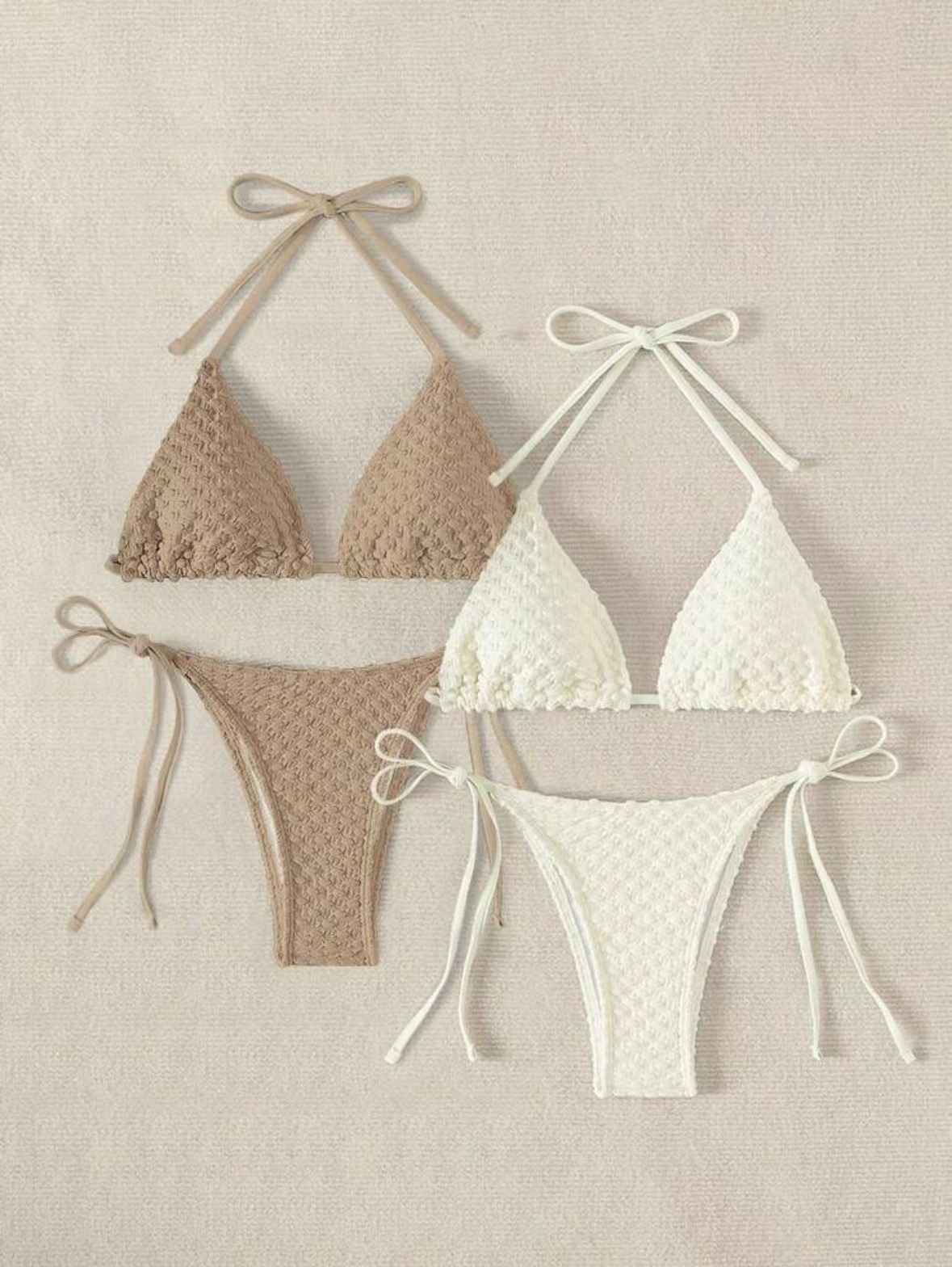 Women’s Strapless Bikini Set Bandeau Top High-cut Bottoms Two-piece_voghion.com