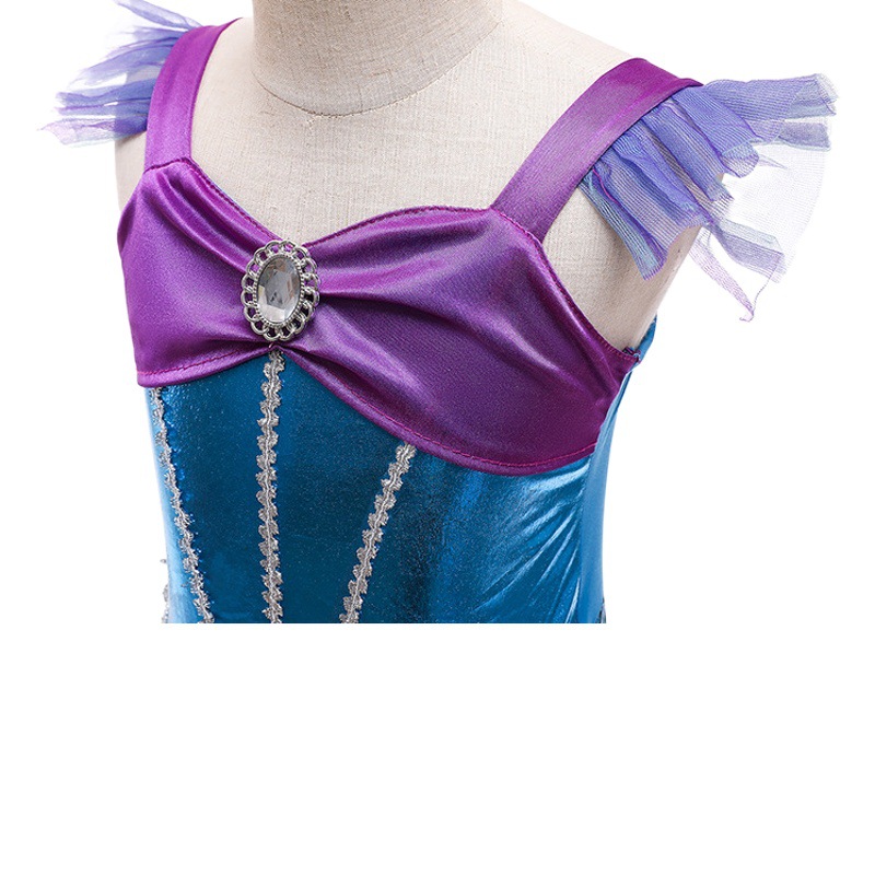 2021 vestido de princesa de sirena de comercio exterior ropa para niños niñas primavera y verano nuevo vestido de bebé