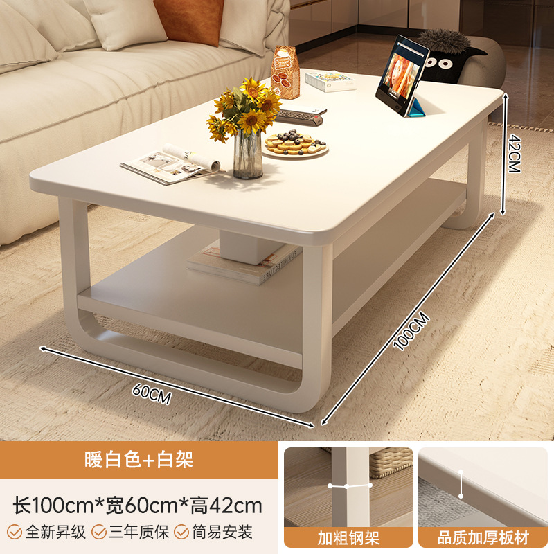 Mesa de té pequeña sala de estar estante doméstico simple mesa moderna simple sofá creativo cuadrado mesa de té pequeña