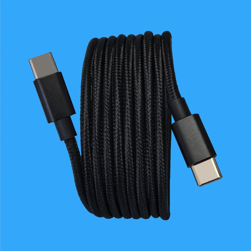 1米2米3米尼龙编织type-c数据线3A60W快充线适用于华为闪充CC