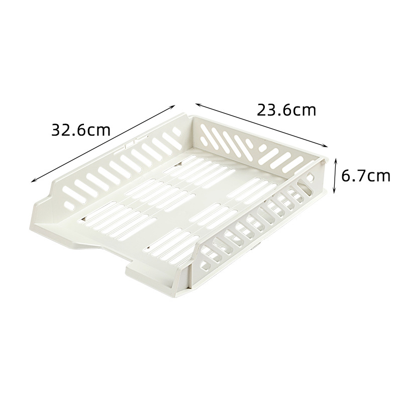 File Rack Plastic File Frame File Basket Desk Supplies File Basket Storage Rack Desktop File Bar