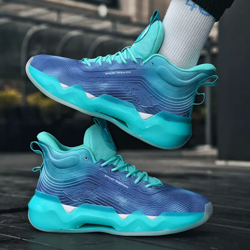 荧光高帮情侣款篮球鞋四季时尚运动男鞋休闲时尚街拍运动潮鞋男鞋