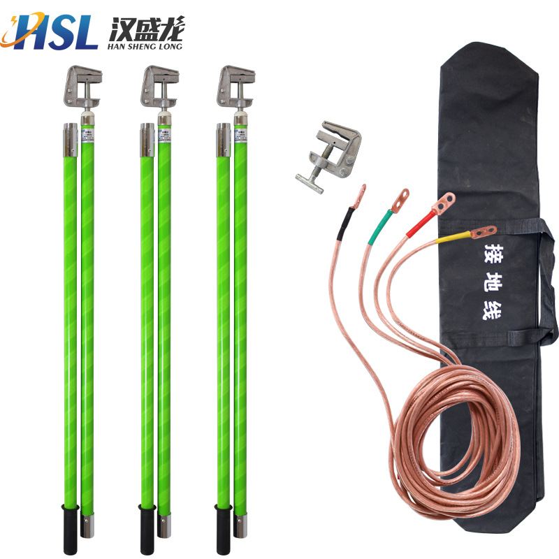 高低压接地棒 接地线10kv 平口式螺旋钩接地棒棒厂家批发