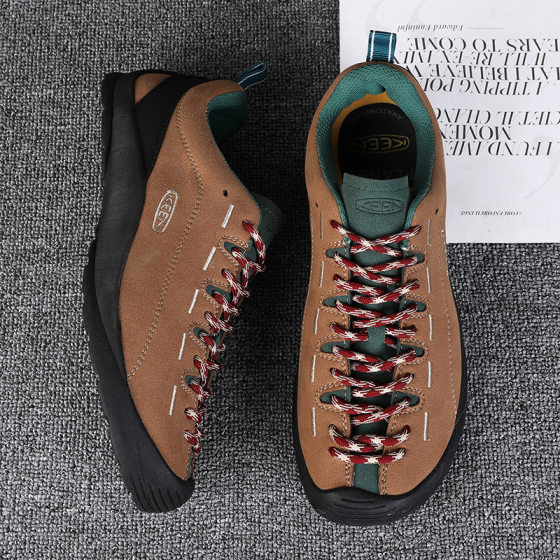 Keen Hiking Shoes Couple's Outdoor Hiking Platform Casual All-match sneaker Leather Color Matching Running Shoes for Men and Women