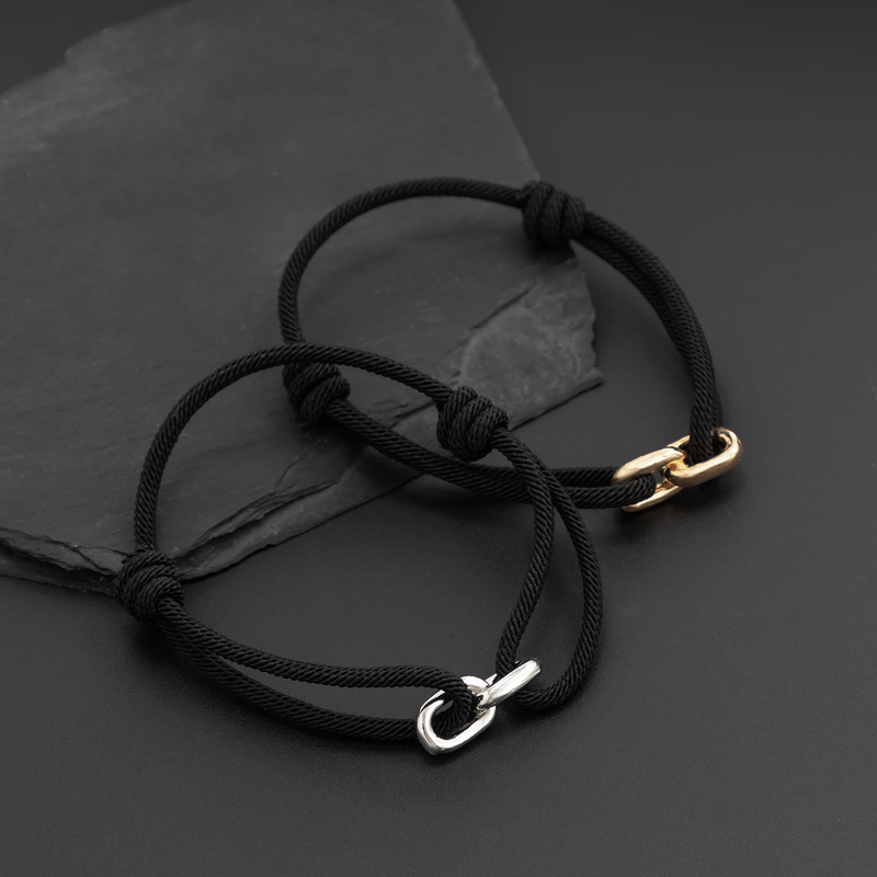 Yiwu Cross-border Accessories Men's Simple Milan Line Cross Buckle Bracelet Distinctive Hip-hop All-match Niche Bracelet for Men