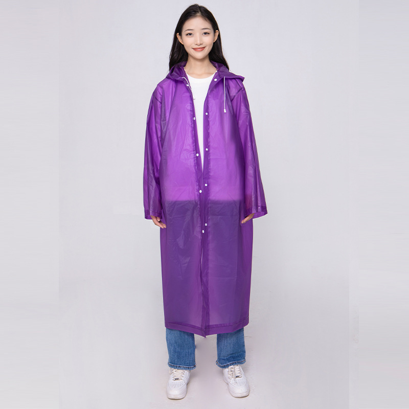 Poncho de lluvia transparente de EVA, grueso, cuerpo entero, para hombre/mujer, viaje