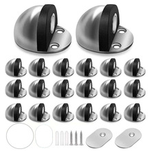 跨境不锈钢龟顶免打孔带磁吸门碰玻璃门挡防撞加厚橡胶地吸