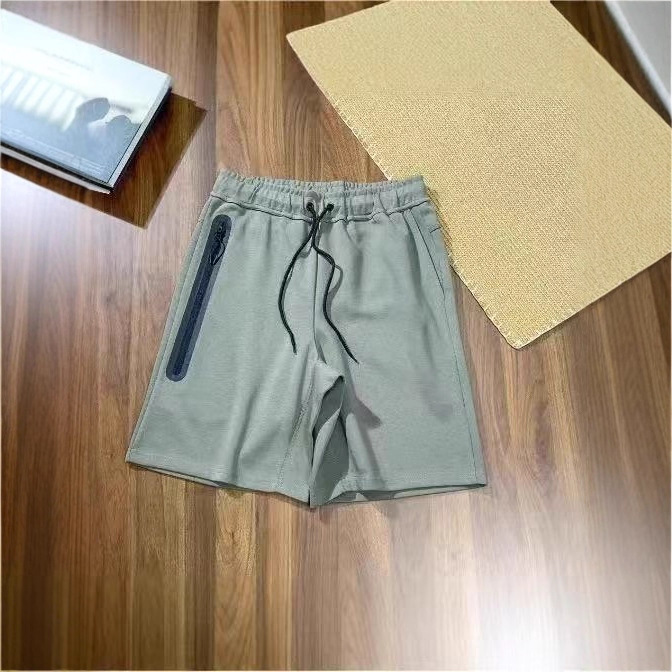 2025 New Summer Casual Sports Breathable Cotton Drawstring Front Side Zipper Multi-Color Men's 172 Shorts