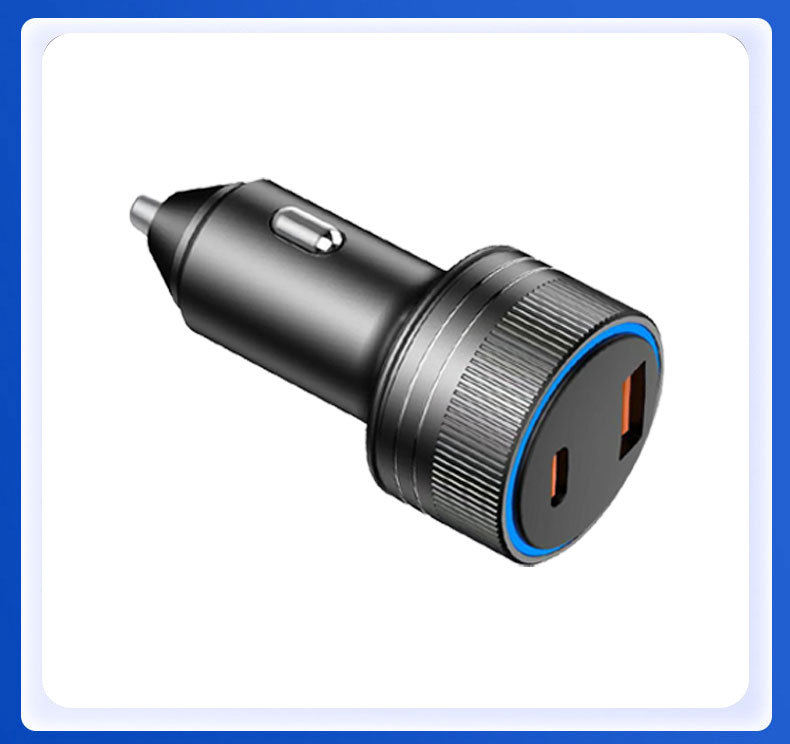 New car charger, super-fast charging, dual-port, cigarette lighter adapter, mobile phone charger