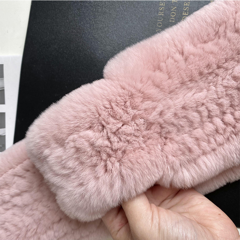 Rex Kaninchenfell Schal Für Damen Warm Winter Mode Accessoire_voghion.com