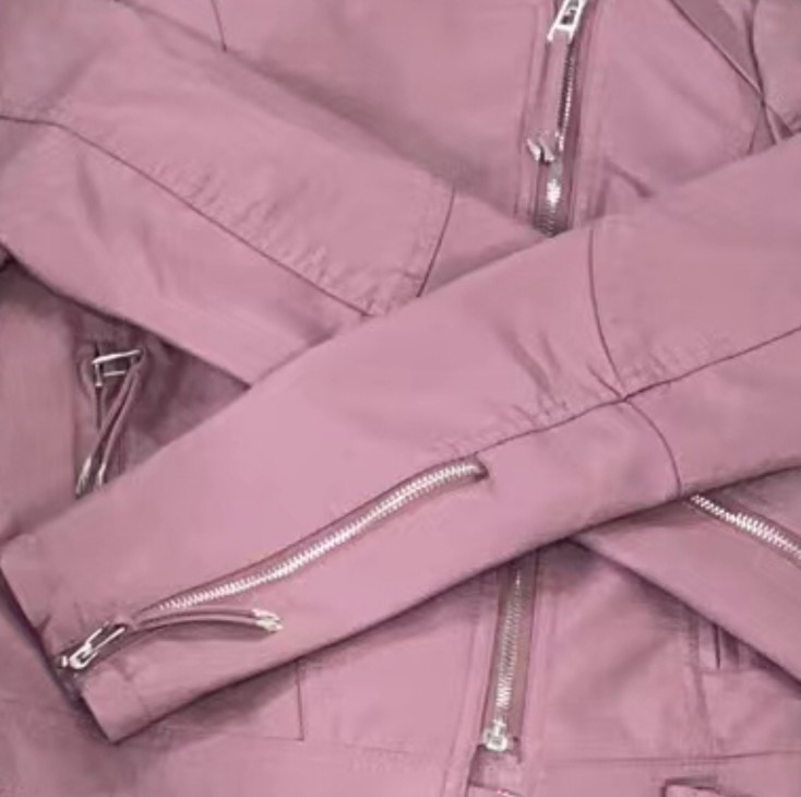 アマゾンの2022秋の服の新型シンプルなスタンドカラーのpuの皮の服の女性の短い韓国版の機関車の服の修身の皮のジャケット|undefined