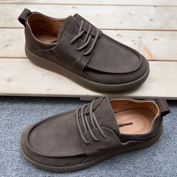 Leather casual retro suede universal shoes with shoelaces