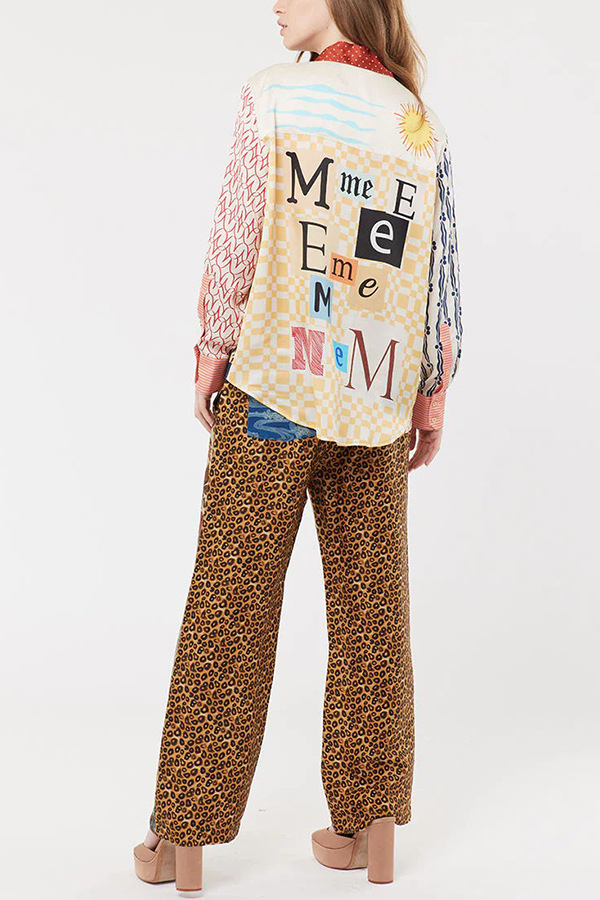 Polyester Fabric Type Casual Women's Streetwear Jaguar Leopard Polyester Pant Co-ord Set Pants Sets