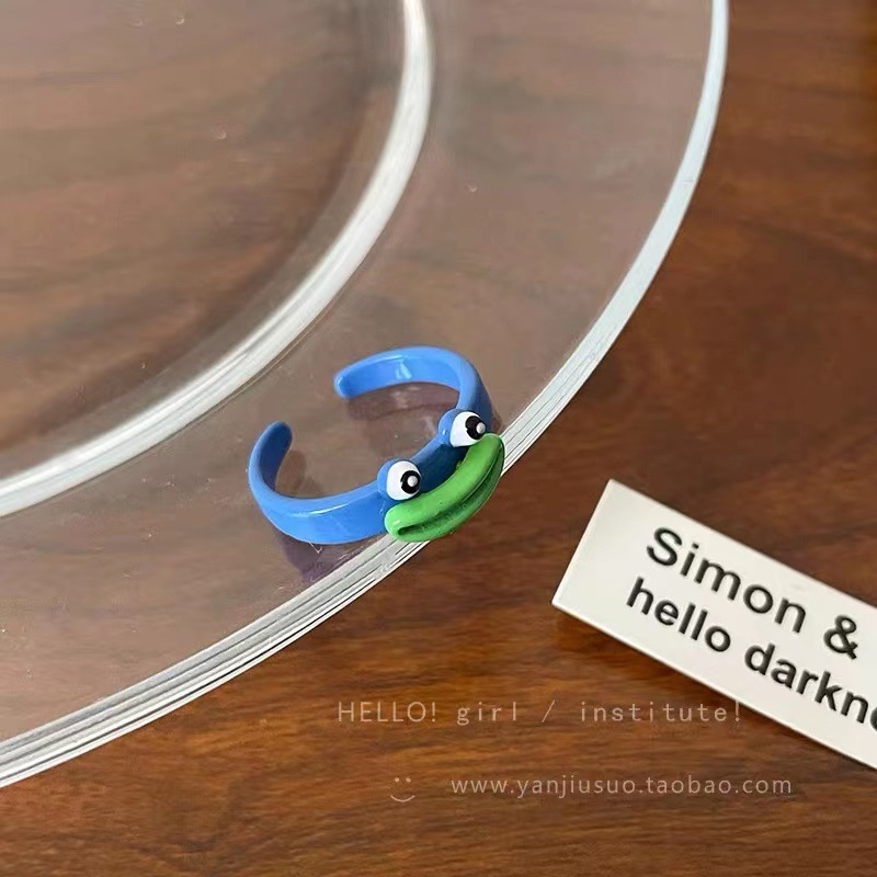 Dibujos animados lindo gato anillo 2023 nuevo nicho diseño chica corazón exquisita joyería al por mayor