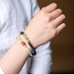 降真香 雙圈手鍊DIY和田玉南紅珠寶首飾國潮百搭高級感文玩手串