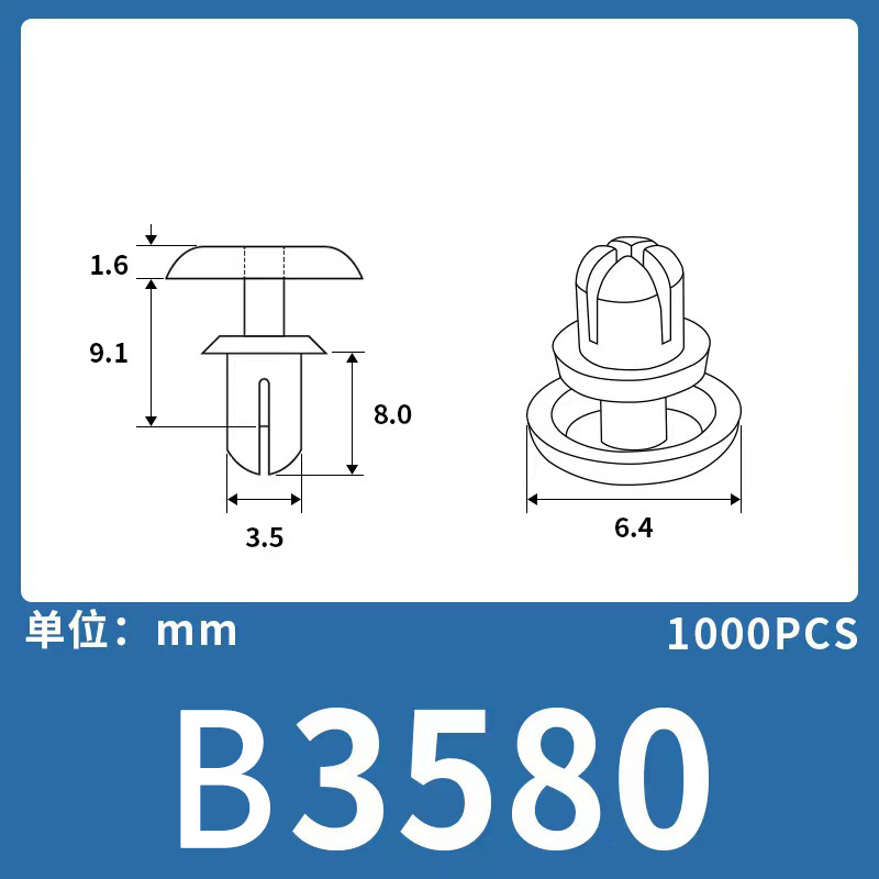 Expansión remache de nylon niño y madre hebilla de plástico hebilla de nylon remache fijo clip hebilla Blanco Negro