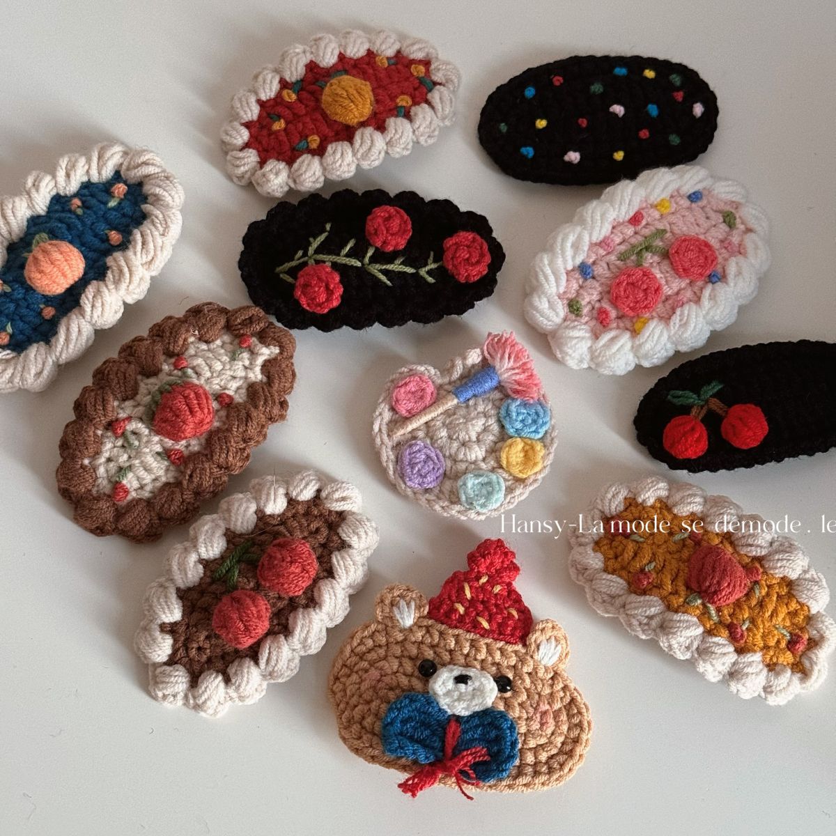 秋冬毛线bb夹卡通可爱多巴胺儿童发夹多种形状可爱风碎发夹侧边夹