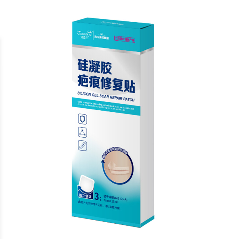 Jieshilan 실리콘 젤 흉터 복구 패치 MB-SS-A 3cm*15cm 1개/가방*3개/상자—1상자