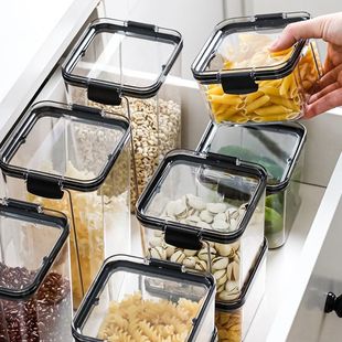 Sealed Jar Kitchen Grain Storage Grain Jar Transparent Plastic Jar Box Tea Snack Dry Goods Storage Jar