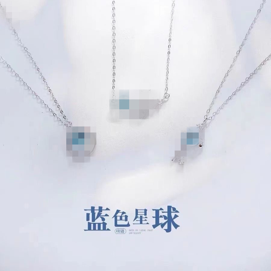 Collar de planeta para mujeres de verano, plata esterlina ligera y lujosa, nicho de diseño, collar de clavícula, 2024 nuevo regalo de cumpleaños