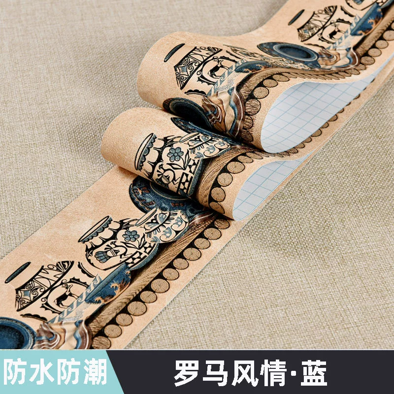 PVC Self-Adhesive Wall Sticker Roll, Waterproof, 10.6 cm × 5 m, Decorative Patterns