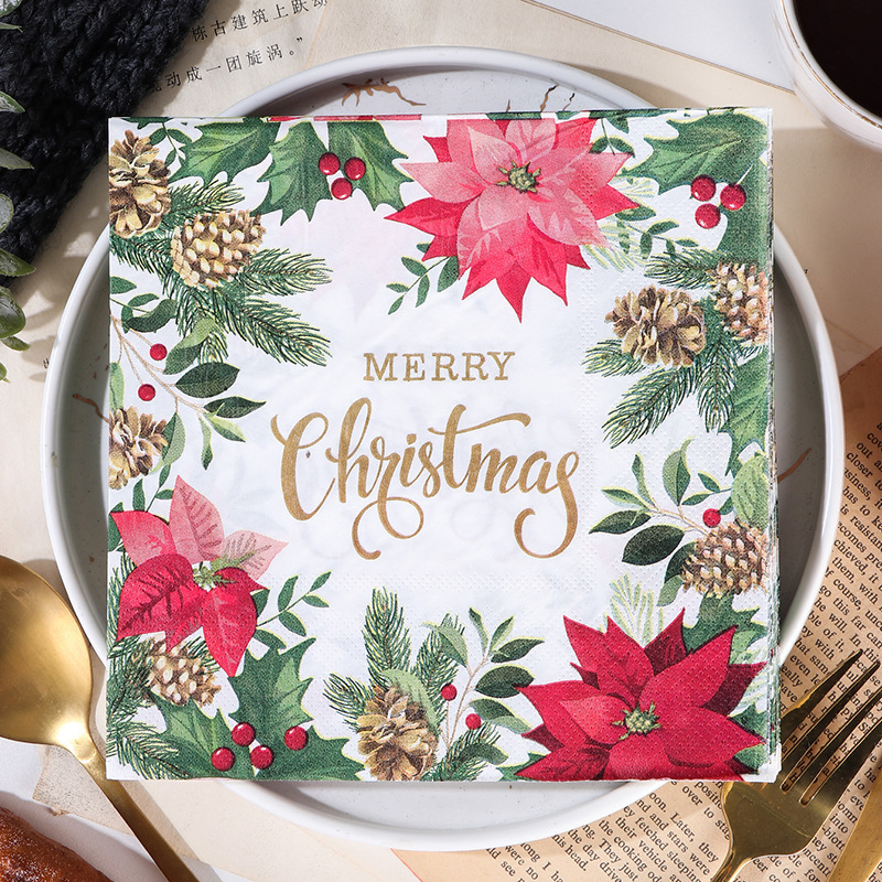 Manufacturer Colorful Christmas Printed Napkins Paper Napkins Christmas Decoration Party Layout Placemats Paper Wholesale Manufacturer Colorful Christmas Printed Napkins Paper Napkins Christmas Decoration Party Layout Placemats Paper Wholesale