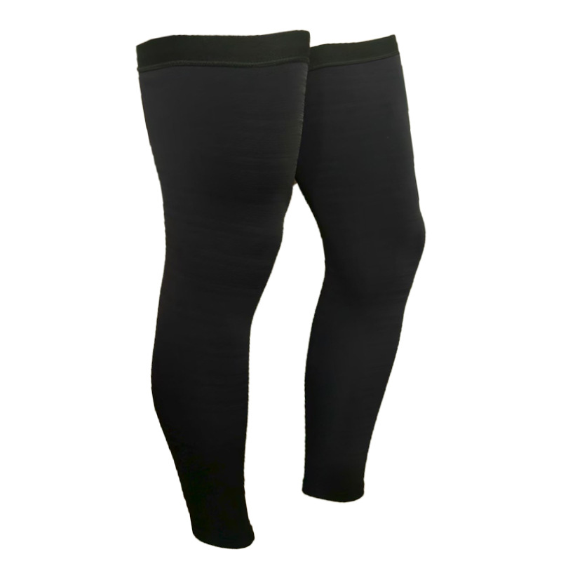 Outdoor Autumn and Winter Sports Composite Fabric Cycling Leg Covers High Elastic Anti-Slip Belt Thickeneded Fleece-Lined Warm Lining Leggings