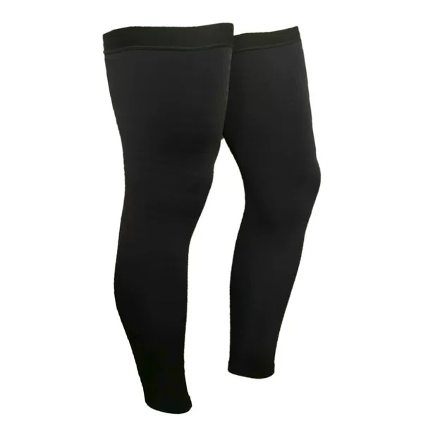 Outdoor Autumn and Winter Sports Composite Fabric Cycling Leg Covers High Elastic Anti-Slip Belt Thickeneded Fleece-Lined Warm Lining Leggings