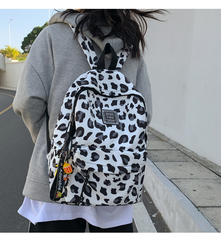 Korean Leopard Print Backpack All-match Light Travel Small Backpack display picture 7