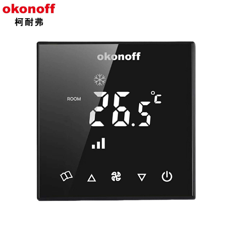 okonoff柯耐弗大液晶联网型温控器Q8空调开关水电地暖485通讯批发