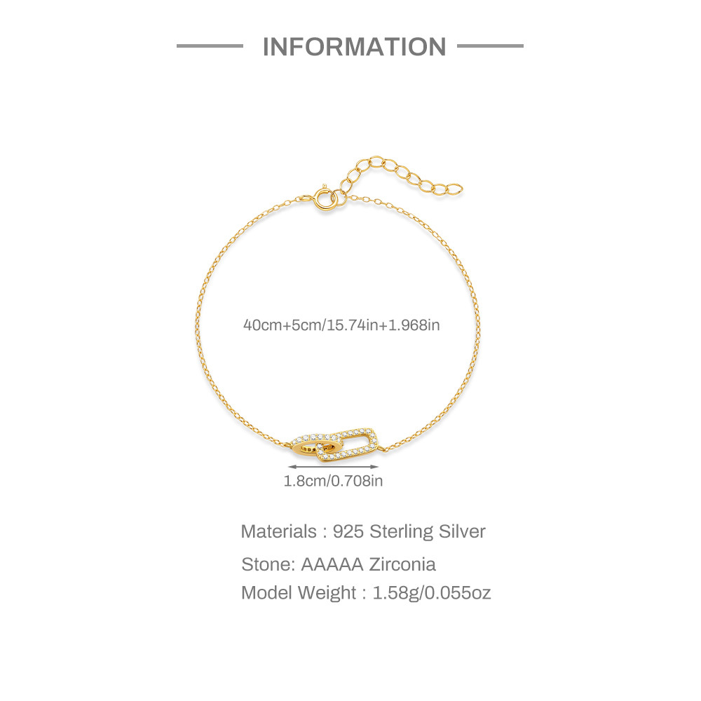 S925 Sterling  Double Buckle Single Row Diamond-Studded Necklace Bracelet Jewelry Suit   All-Matching Graceful Accessories display picture 1