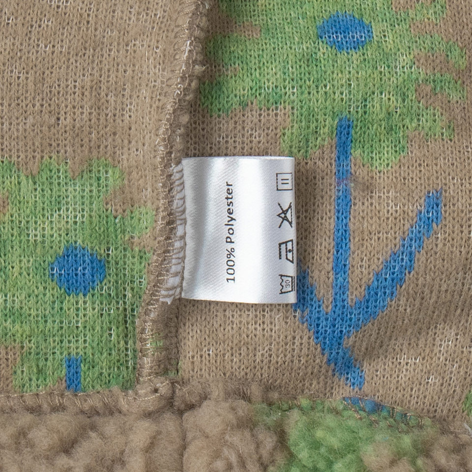 Áo nỉ lông cừu dệt jacquard nữ dáng rộng cổ cao nửa khóa kéo tay dài — Tím, màu xanh lá cây chi tiết 15