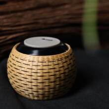 竹简茶韵镂空纹手工竹编小音箱镂空纹礼物小音响