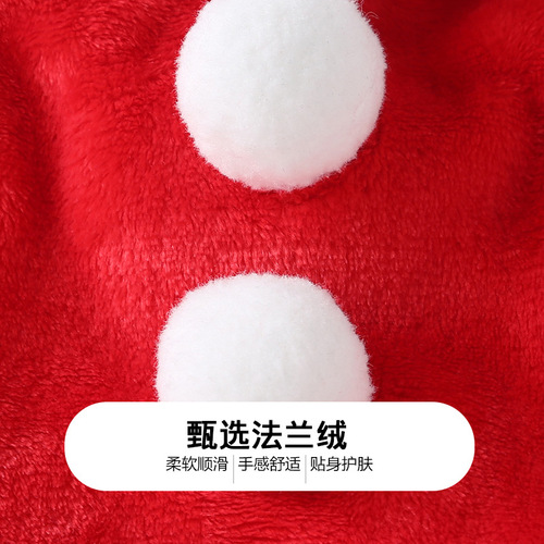 Cross-border children's clothing, Santa Claus hooded costume, baby clothes, men's and women's four-piece suit, Christmas children's clothing
