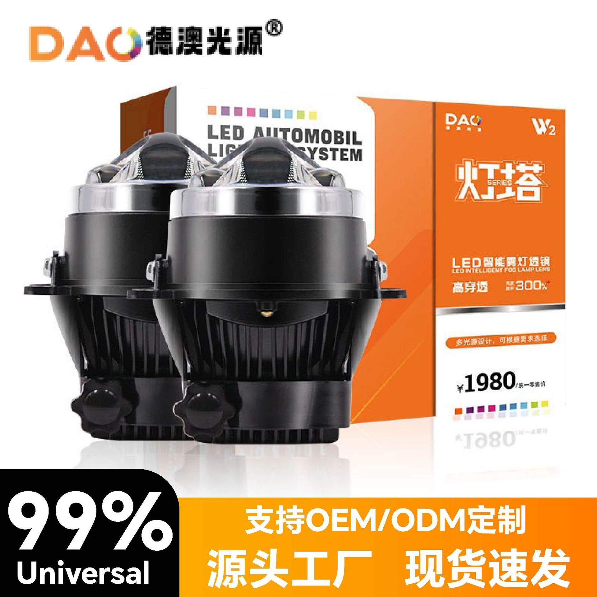 Nuevos faros delanteros para coche, doble haz directo W1W2, lente de faro antiniebla de doble luz de 3.0 pulgadas, luz antiniebla LED para Toyota Nissan
