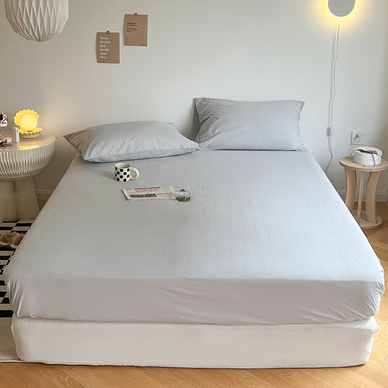 Cubierta de cama de algodón lavado de algodón de clase A, cubierta protectora de colchón de verano de una sola pieza, sábana todo incluido, fijación antideslizante